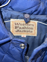 New Women’s Navy Western Fashion Puffer Jacket Size 10 QQ-19