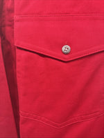 New Men’s Wrangler Red Western Long Sleeve Button Up 16.5 X 34 Large V-61