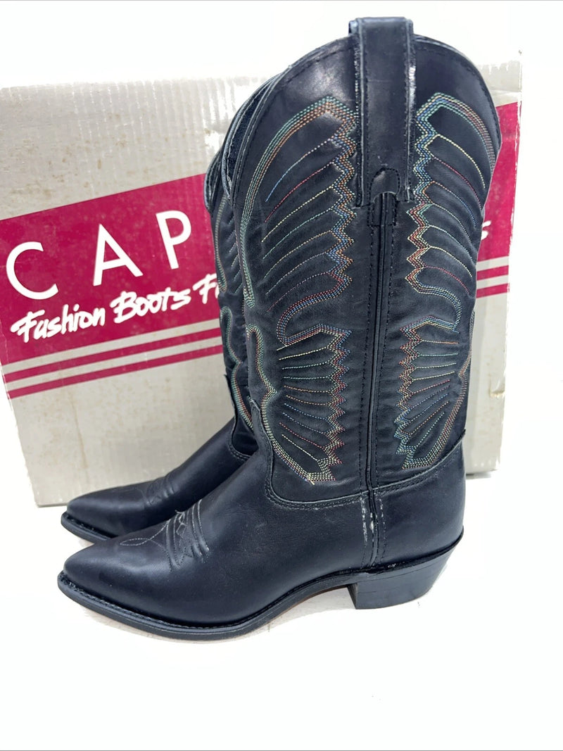 New Women’s Black Capezio Cowboy Boots. L 280 7 M. 17-4