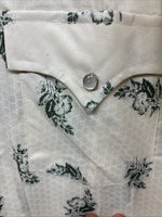New Men’s Champion Western Yellow Floral Short Sleeve Pearl Snap Small J-74