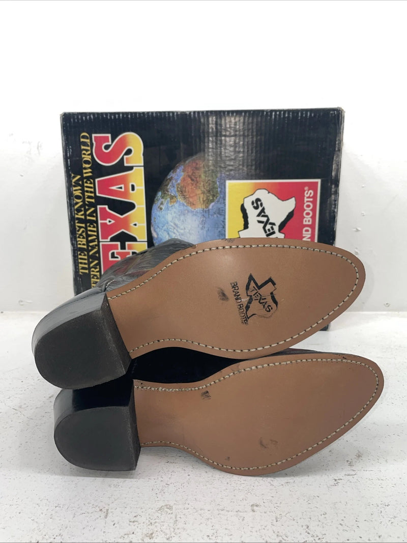 New Men’s Black Texas Brand Cowboy Boots. 6810 10 D. 7-38