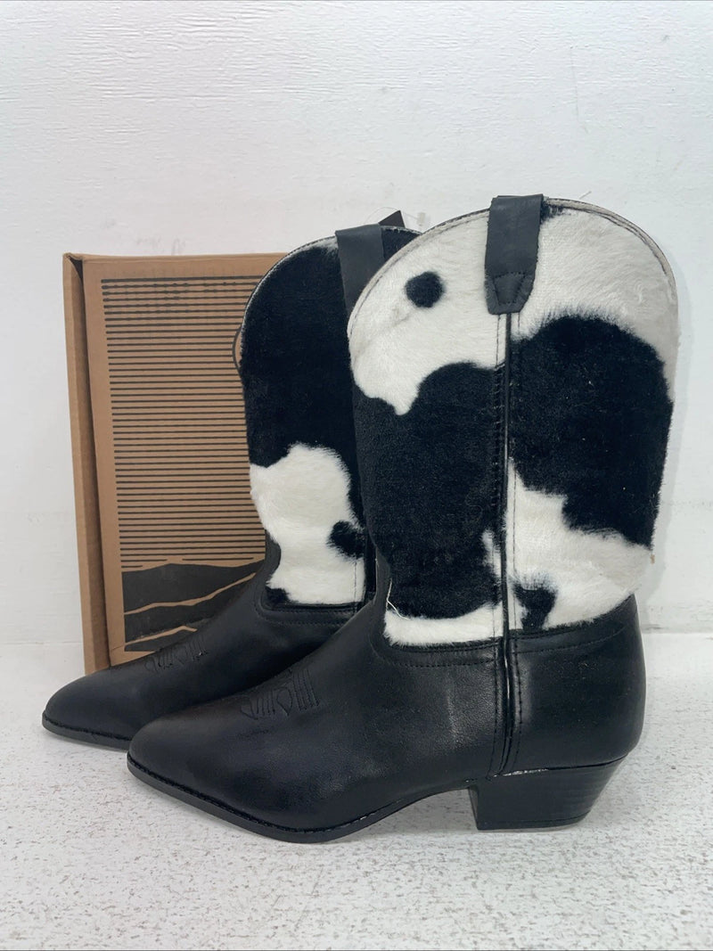 New Youth Black With Fur Laredo Cowboy Boots. 66964 5 M. 2-88