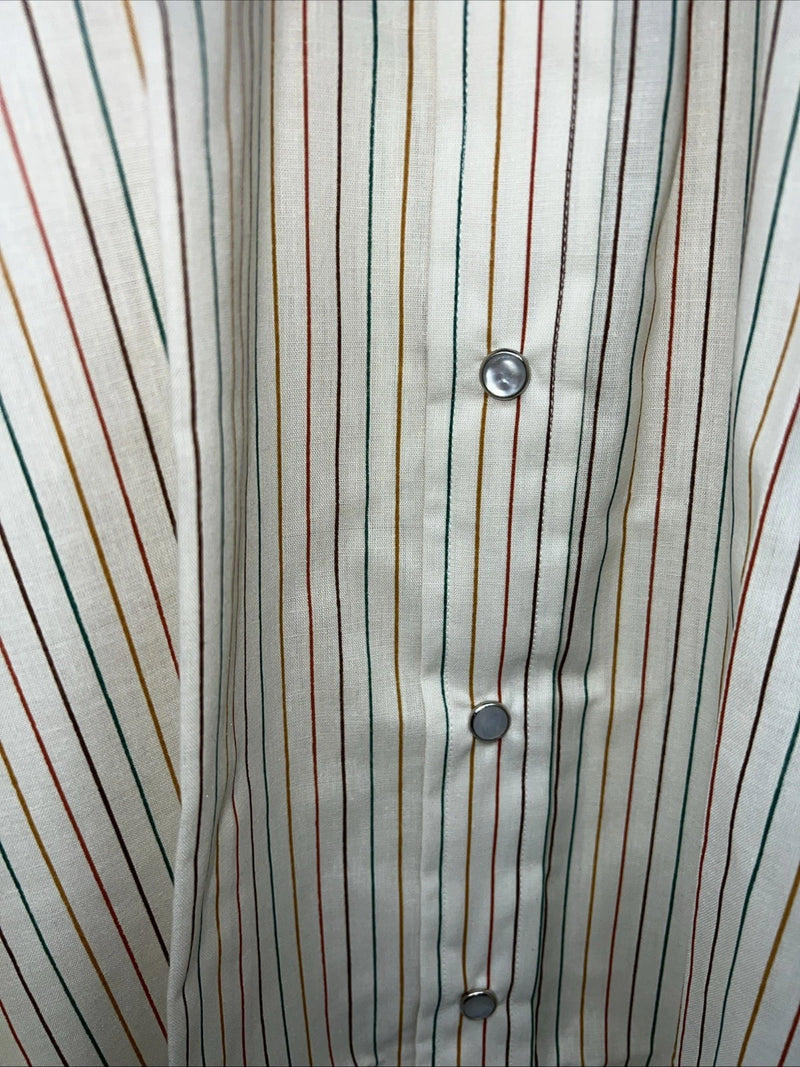 New Men’s Multicolor HbarC Ranchwear Short Sleeve Pearl Snap Shirt. 16 L S-14