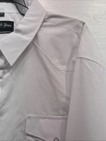 New Men’s White Horse White Long Sleeve Pearl Snap 3XL E-17