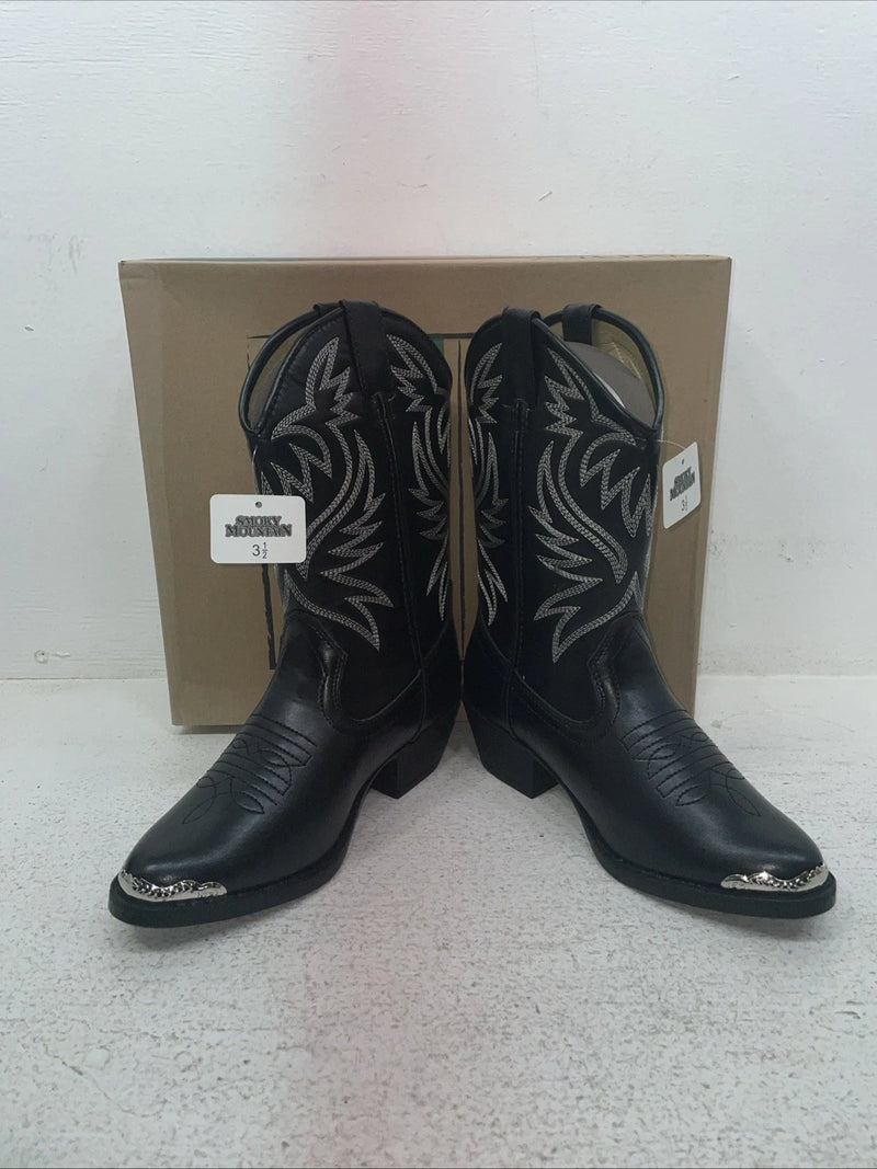 New Youth Black Smoky Mountain Cowboy Boots. 1032 B Y 3.5 3 1/2. 22-76