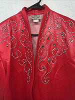 New Women’s Red 1849 Authentic Ranchwear Western Show Jacket XL WW-31
