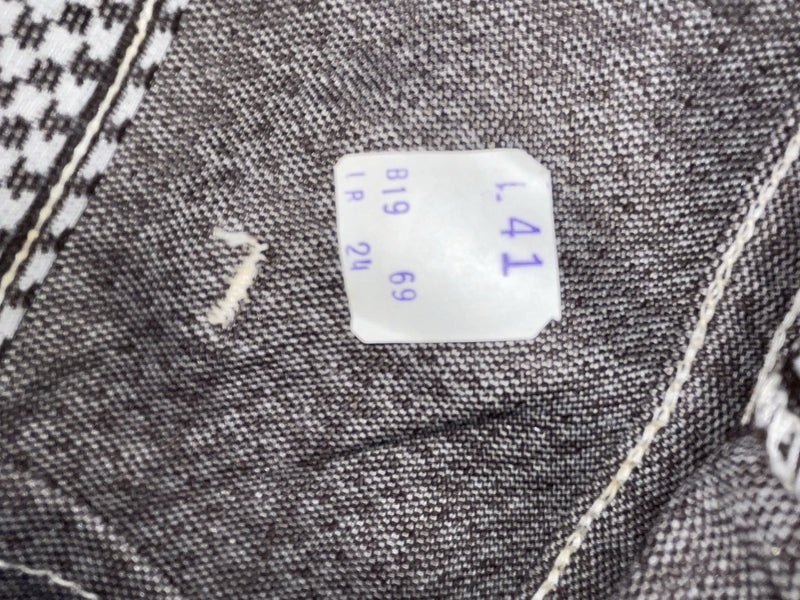 New Vintage Black And White Checkered Panhandle Slim Polyester Pants #8042 SS-71