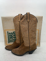 New Youth Brown Texas Brand Cowboy Boots. 4806 5 M. 2-166