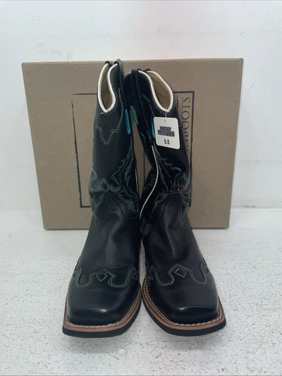 New Men’s Black Smoky Mountain Cowboy Boots. 3343 Y 5.5 5 1/2. 2-77