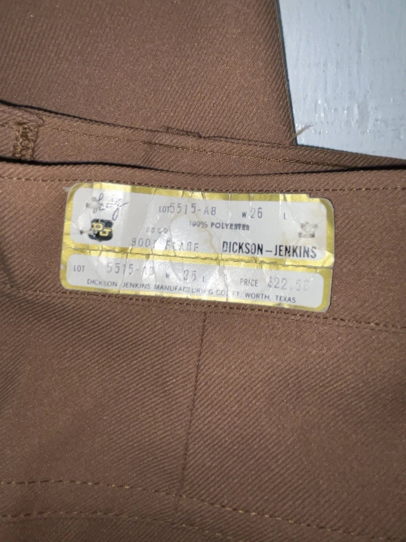 New Vintage Brown Dickson Jenkins Polyester Pants # 5515 3A-52