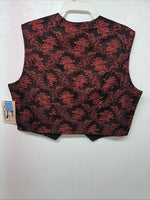 New Women’s 1849 Authentic Ranchwear Red Show Vest XXL #77872 UU-17