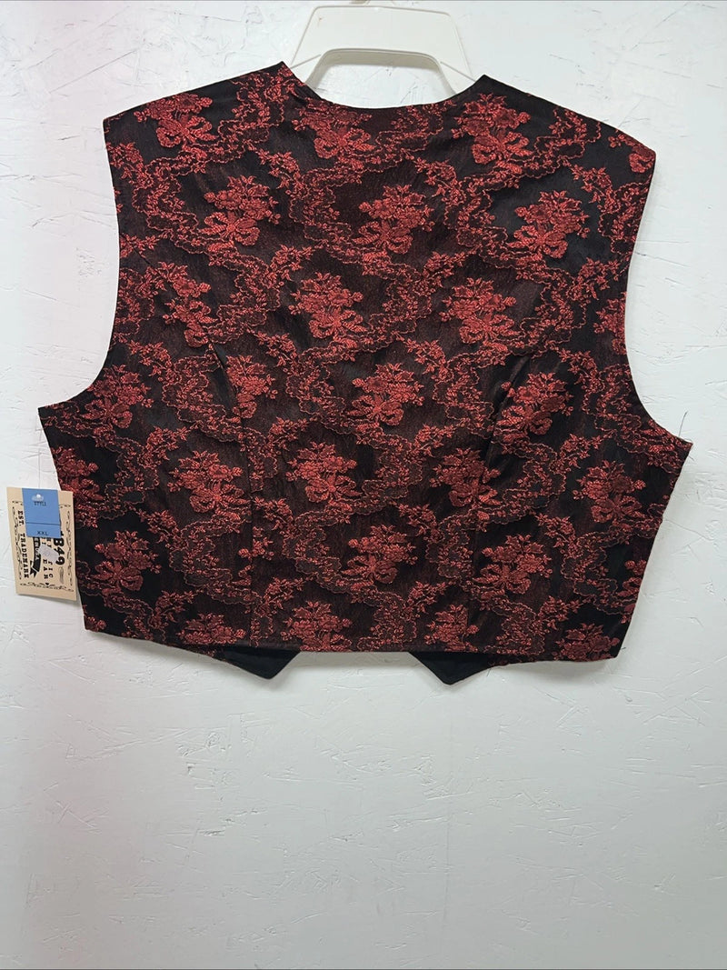 New Women’s 1849 Authentic Ranchwear Red Show Vest XXL #77872 UU-17