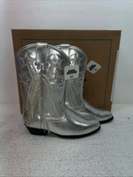 New Kids Silver With Fringe Smoky Mountain Cowboy Boots. 12.5 12 1/2. 23-19.