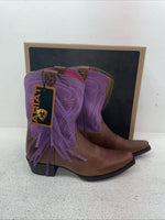 New Youth Purple With Fringe Ariat Cowboy Boots. 10012797 5 M. 2-172