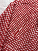 New Men’s Dickson Jenkins Red Checkered Long Sleeve Pearl Snap 16 Large AA-36