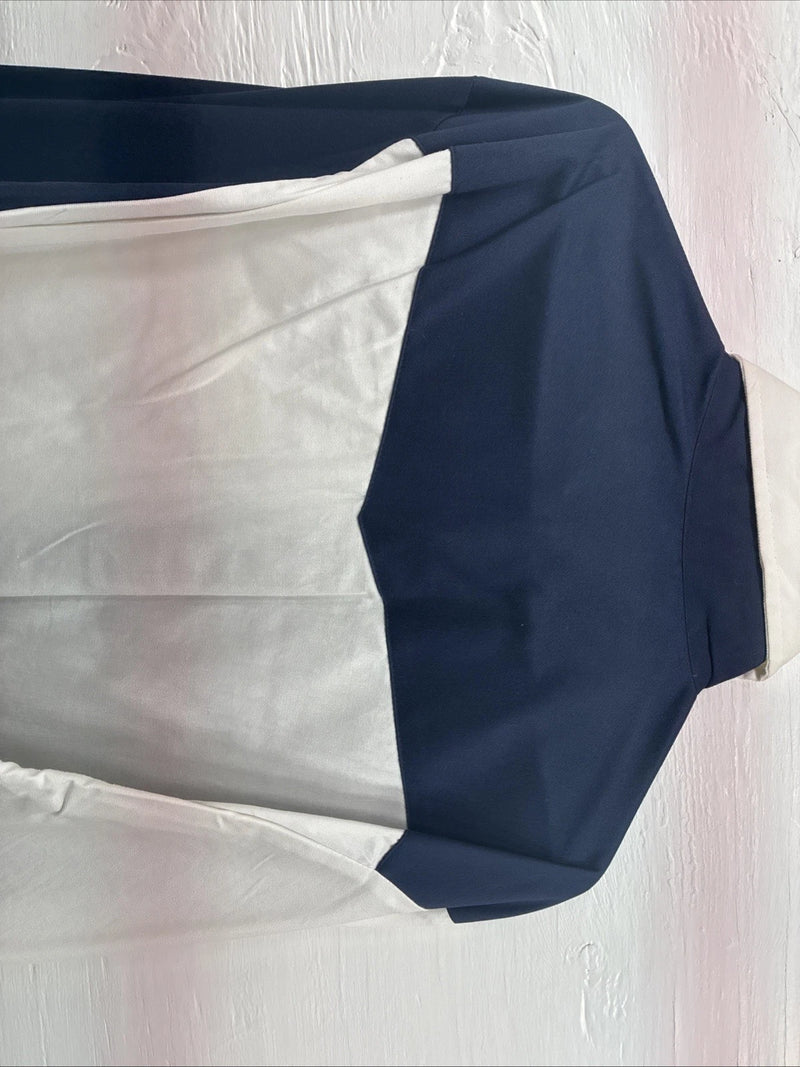 New Men’s Cowboy Threads Blue White Long Sleeve Button Up Large V-80