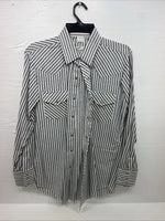 New Men’s Champion Western Striped Long Sleeve Pearl Snap 15.5 X 34 Medium B-94