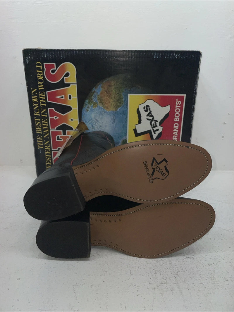 New Men’s Black Texas Brand Cowboy Boots. 5300 9.5 9 1/2 D. 5-18