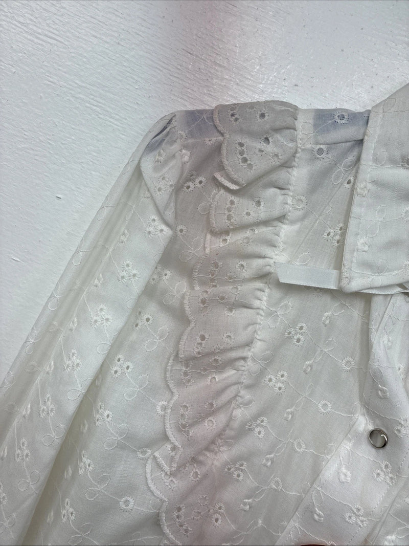 New Kids Kid Kountry Whitening Sleeve Pearl Snap Size 14 KK-115