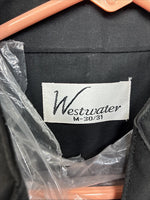 New Women’s Westwater Black Design Button Up Long Sleeve Medium MM-75