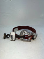 New Red Genuine Leather Nocona Stitched 28” Belt #N3418004 NN-42