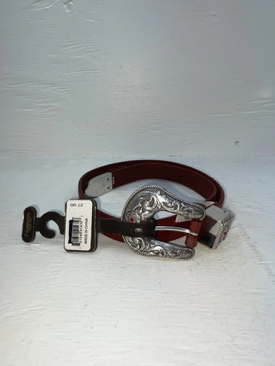 New Red Genuine Leather Nocona Stitched 28” Belt #N3418004 NN-42