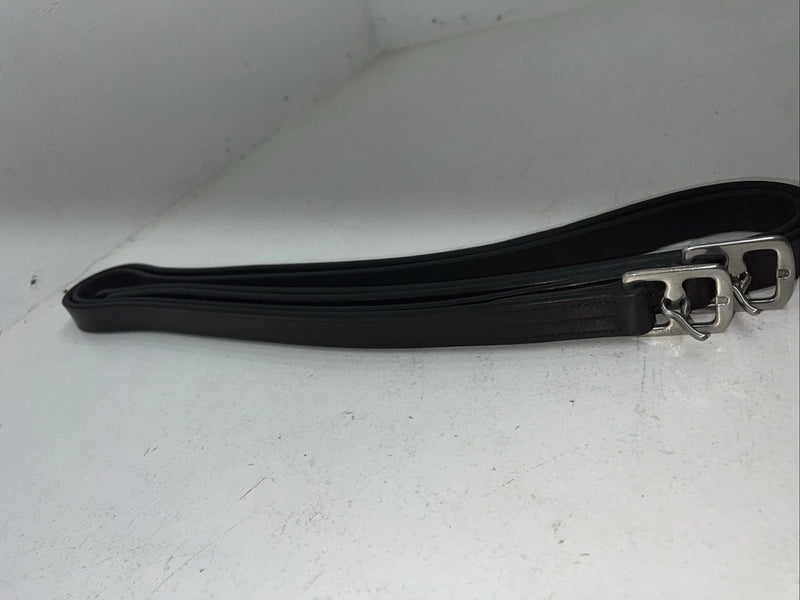New Imperial Black Adult Schooling Stirrup Straps 60” #15022 EE-31
