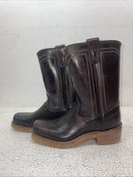 New Kids Brown Texas Brand Cowboy Boots. C 811 12.5 12 1/2 D. 23-46