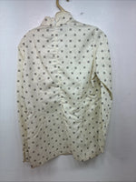 New Women’s Lady DJ Yellow Design Long Sleeve Zip Up Show Shirt Size 36 TT-129
