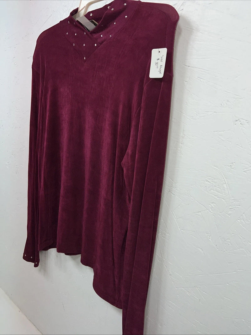 New Women’s Purple 1849 Authentic Range XL Long Sleeve Shirt #3458 UU-29