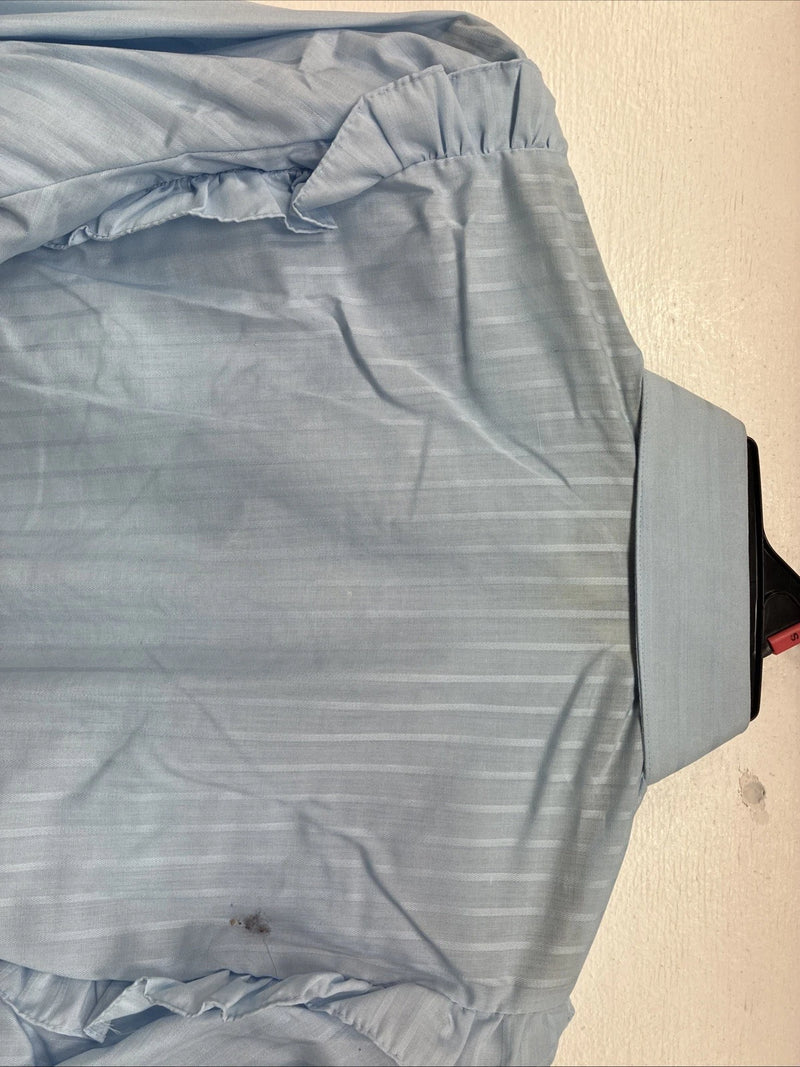 New Women’s ELY Champion Blue Long Sleeve Pearl Snap Size Small TT-135