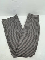 New Vintage Black Striped Panhandle Slim Polyester Pants #8076 OO-93