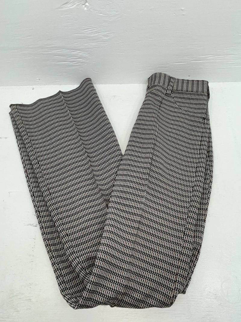 New Vintage Black Striped Panhandle Slim Polyester Pants #8076 OO-93