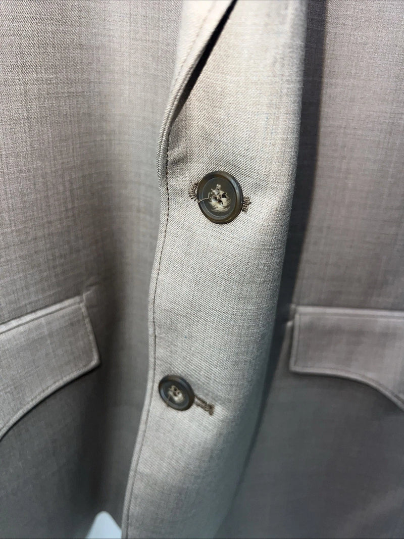New Men’s Circle S Tan Suit Jacket 46R #25832 X-608