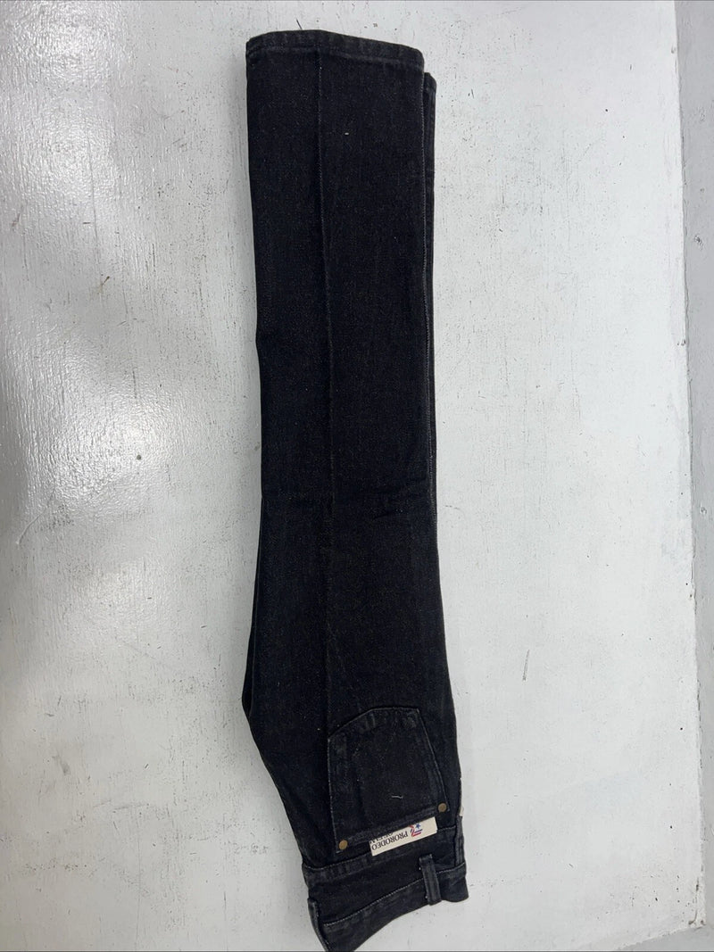 New Boys Black Wrangler Cowboy Cut Pro Rodeo Denim Jeans. 10/25 B-35