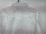 New Women’s White Horse White Gem Long Sleeve Pearl Snap XL II-29