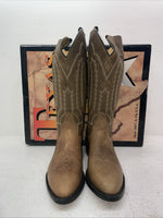 New Men’s Brown Texas Brand Cowboy Boots. 6244 9.5 9 1/2 D. 5-33