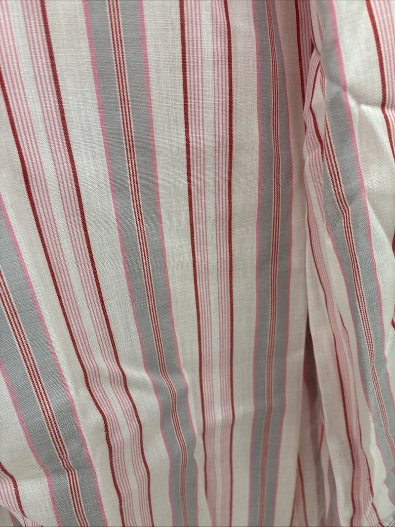 New Women’s Panhandle Slim Pink Stipe Long Sleeve Pearl Snap 16 XL X-48