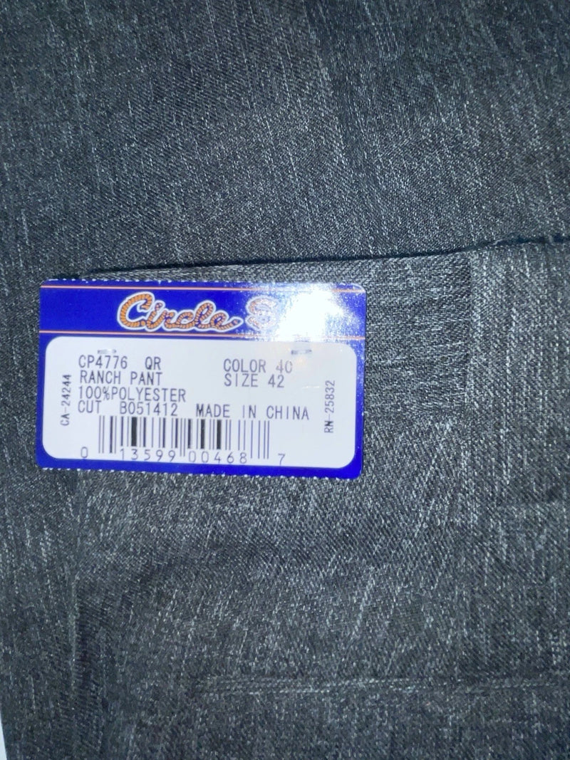 New Vintage Gray Circle S Polyester Pants #CP4776 SS-47