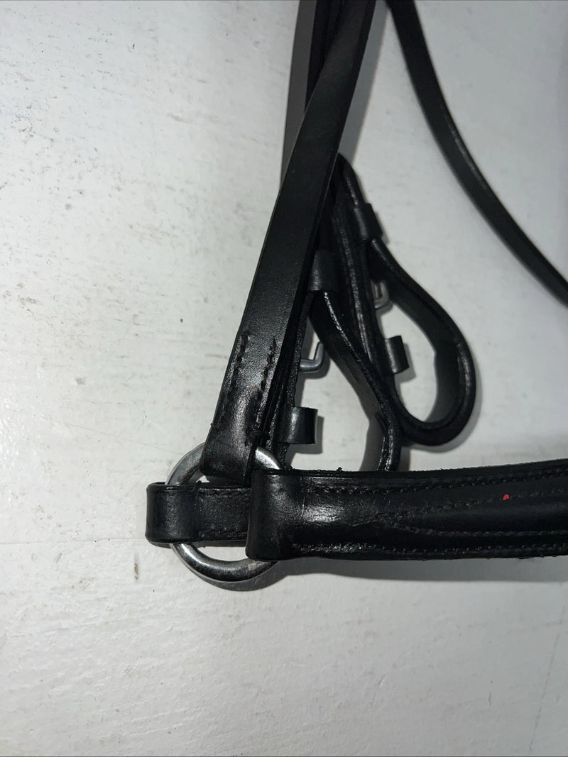 New Silver Fox Black Full Weymouth Show Bridle #20-05677-2-0 BB-36 
