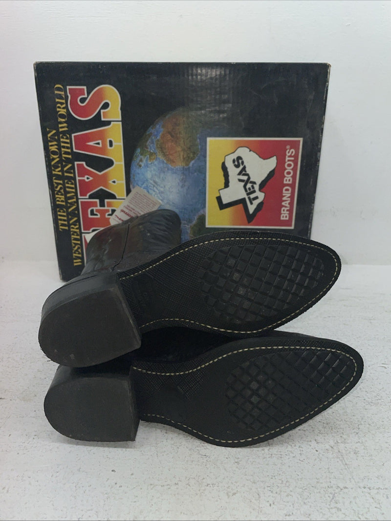 New Men’s Black Texas Brand Cowboy Boots. 8040 8 E E. 1-103