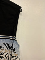 New Women’s Cumberland Blue Design Sleeveless Pearl Snap Large TT-14