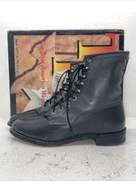 New Men’s Gray Lace Up Texas Brand Cowboy Boots. 8-97