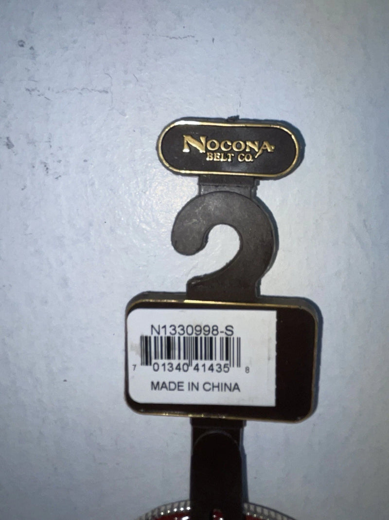 New Red Genuine Leather Nocona Silver Bling S Belt #N1330998 Z-82