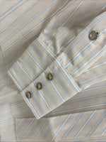 New Men’s H Bar C Multicolor Stripe Long Sleeve Pearl Snap 15.5 Medium K-95