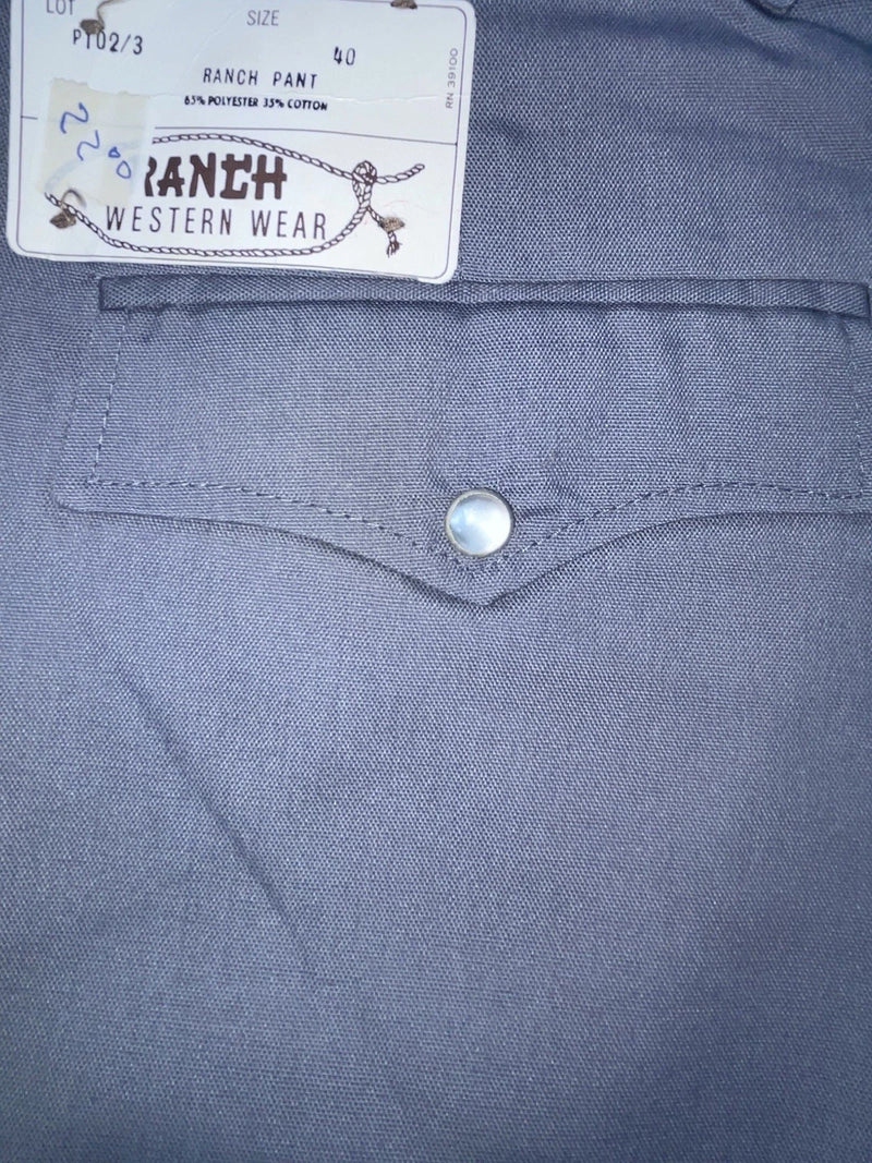 New Vintage Blue Ranch Polyester Pants #P1023 OO-18