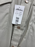 New Men’s White Horse Green Long Sleeve Pearl Snap Large CC-30