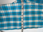 New Vintage Blue Plaid Prior Polyester Pants #C18530 VV-20