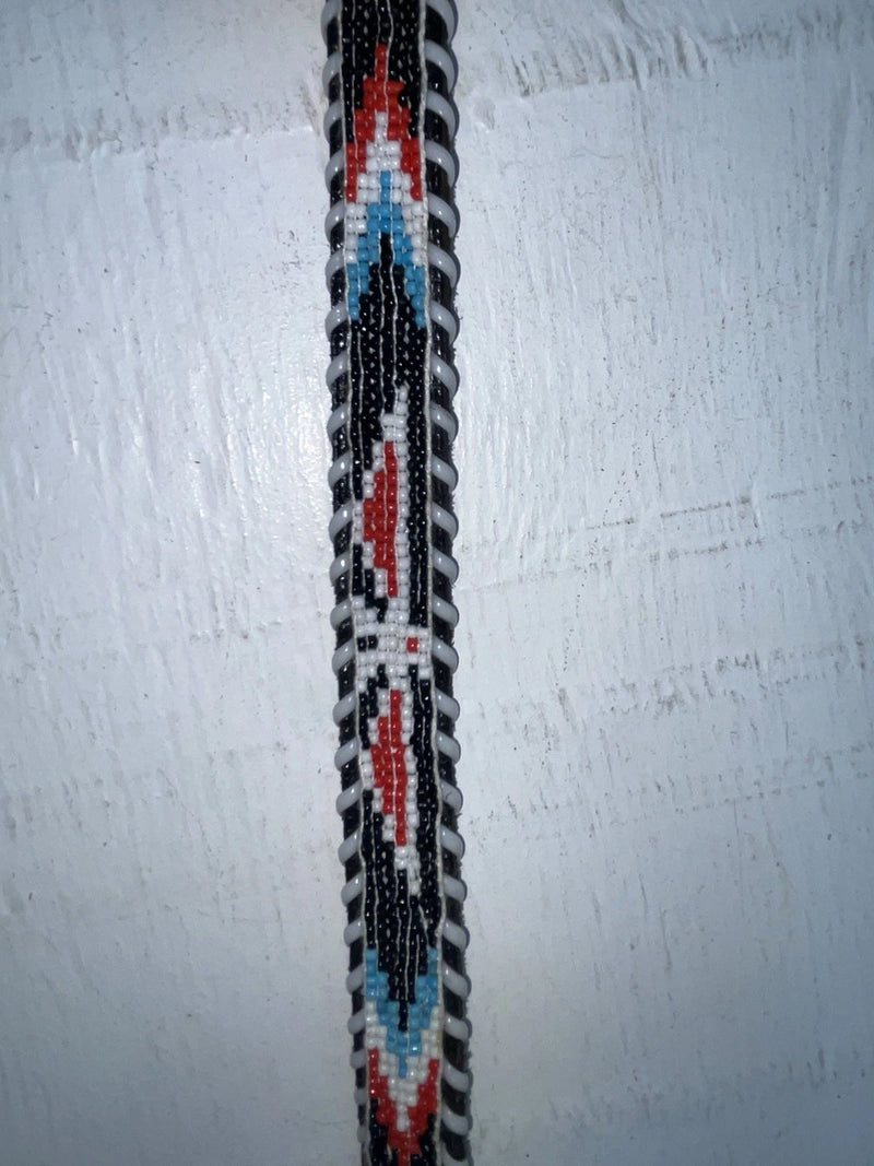 New Black Genuine Leather Beaded 28” Belt NN-34