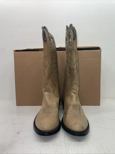New Men’s Cream Texas Brand Cowboy Boots. 7899 10.5 10 1/2 D. 6-71